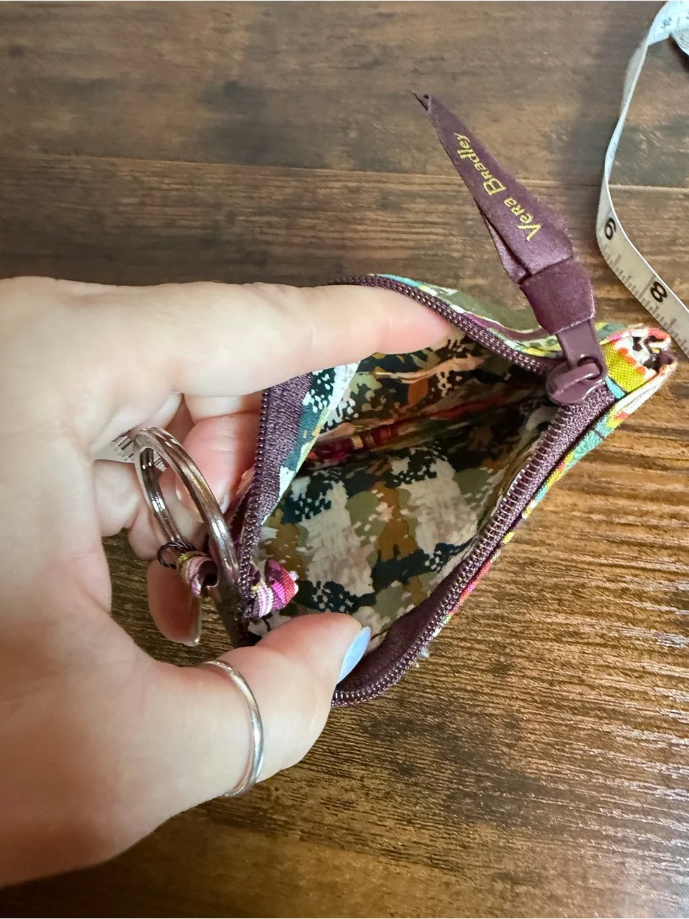 Vera Bradley Multicolor Paisley ID Wallet in Green, Pink & Orange